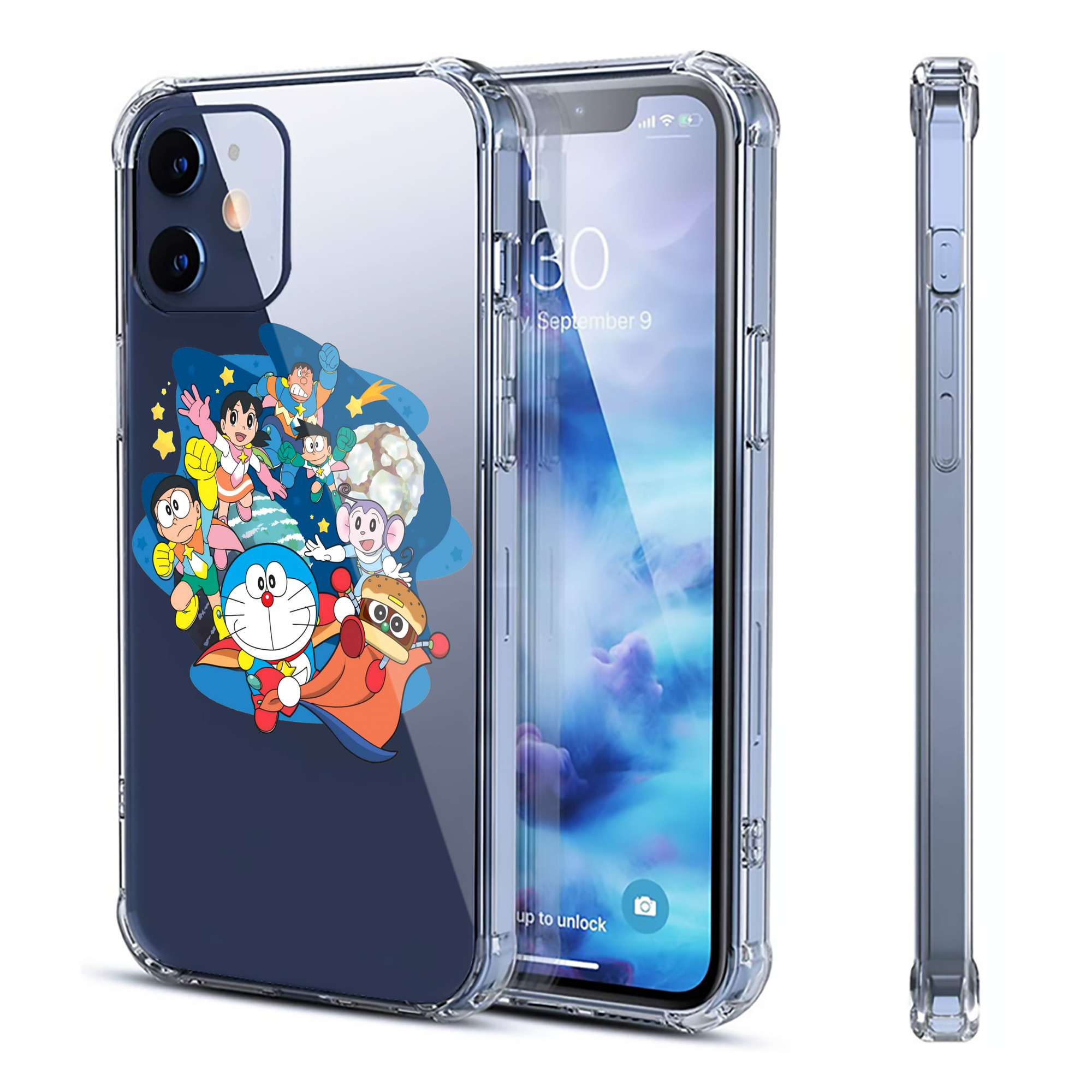 （画像用） ドラえもん Doraemon 【iPhone 12シリーズ対応】透明スマホケース（クリアソフトケース）